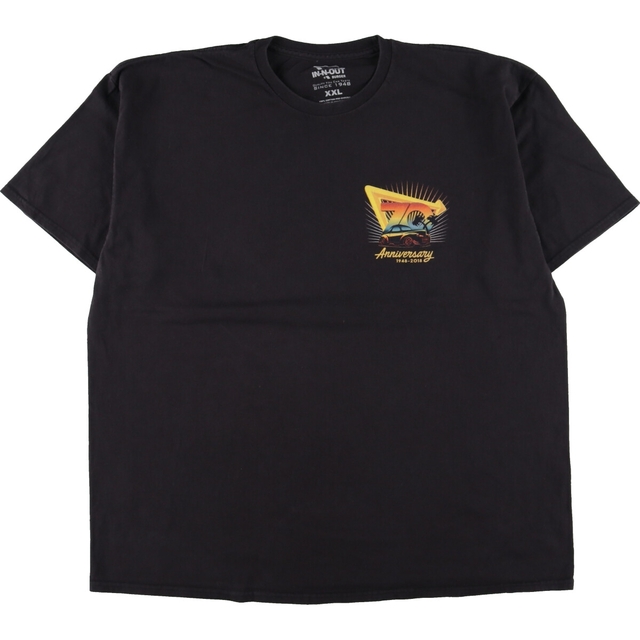 IN-N-OUT BURGER 70TH Anniversary 70周年記念 両面プリント アドバタイジングTシャツ メンズXXL /eaa329473