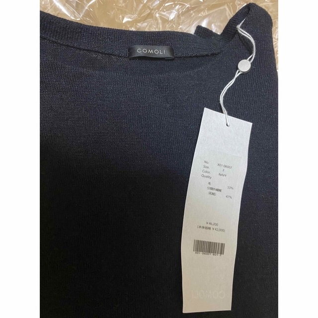 comoli 23ss ウール和紙 コモリニット NAVY | www.innoveering.net