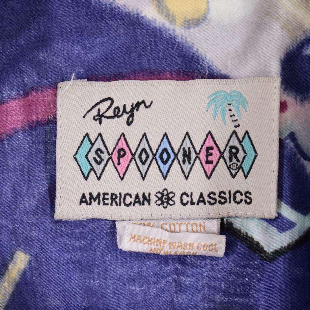 レインスプーナー REYNSPOONER AMERICAN CLASSICS 総柄 ハワイアンアロハシャツ ハワイ製 メンズL /eaa316821 2