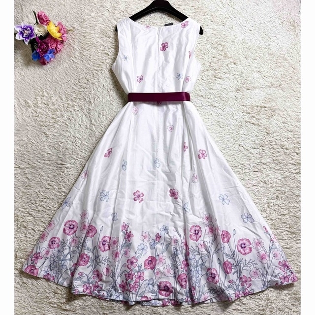 LAURA ASHLEY(ローラアシュレイ)の2着セット ローラアシュレイ ノースリーブワンピース 花柄 13号 XL レディースのワンピース(ロングワンピース/マキシワンピース)の商品写真