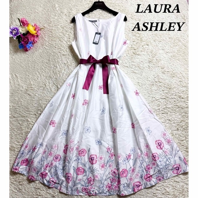 ローラアシュレイ LAURA ASHLEY 花柄 ノースリーブ ワンピース - その他