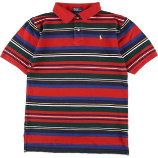 ラルフローレン(Ralph Lauren)の古着 ラルフローレン Ralph Lauren POLO by Ralph Lauren 半袖 ボーダー ポロシャツ レディースXL /eaa299145(ポロシャツ)