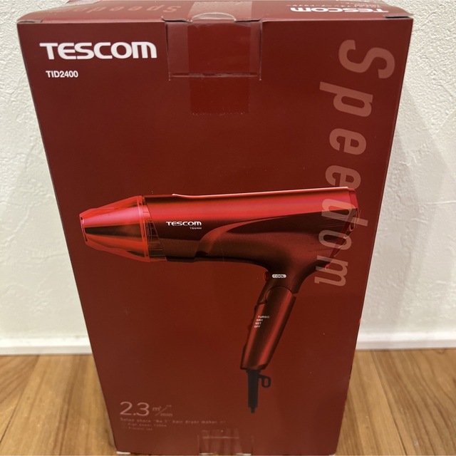 新品☆テスコム　プロテクトイオンヘアドライヤー　レッド　TID2400-R 1