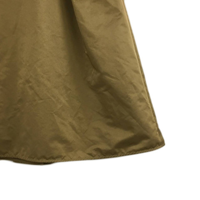 DESIGNWORKS(デザインワークス)のデザインワークス スカート フレア ロング タック 無地 38 茶 ベージュ レディースのスカート(ロングスカート)の商品写真