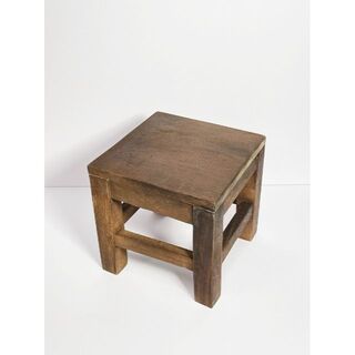 ★新品 木製 スツール アカシア 四角 椅子 イス ミニ チェア 2個セット(スツール)
