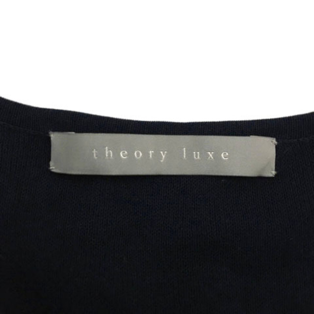 Theory luxe(セオリーリュクス)のセオリーリュクス ワンピース ニット Iライン 膝丈 ノースリーブ 38 紺 レディースのワンピース(ひざ丈ワンピース)の商品写真