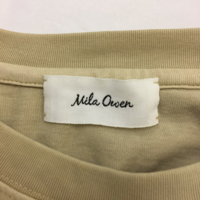 Mila Owen(ミラオーウェン)のミラオーウェン カットソー プルオーバー 無地 ノースリーブ 1 ベージュ レディースのトップス(カットソー(半袖/袖なし))の商品写真
