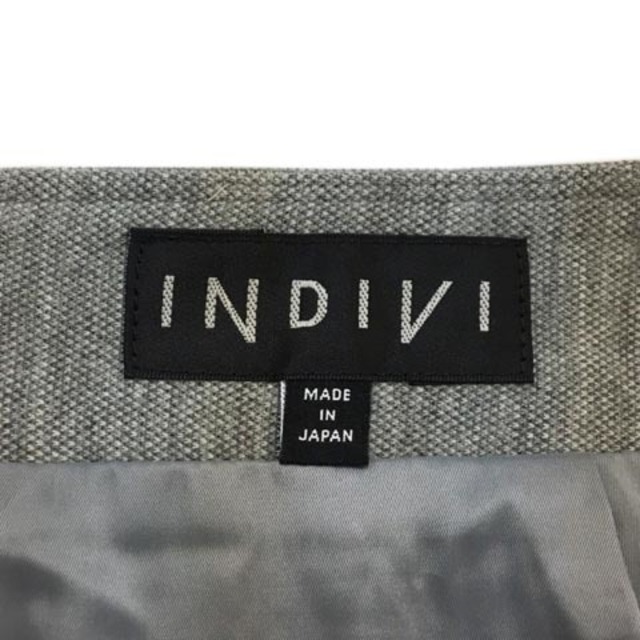 INDIVI(インディヴィ)のインディヴィ INDIVI スカート タイト 膝丈 無地 42 グレー レディースのスカート(ひざ丈スカート)の商品写真