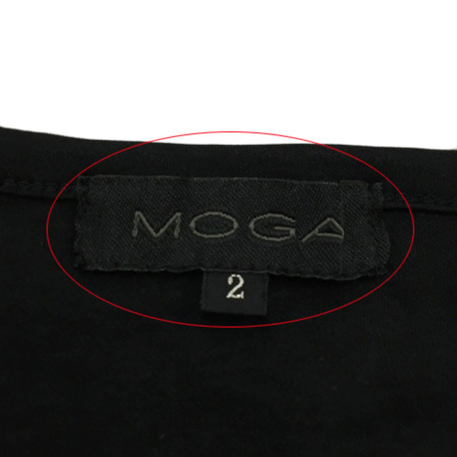 MOGA(モガ)のモガ カットソー Tシャツ プルオーバー スパンコール 無地 半袖 2 黒 レディースのトップス(カットソー(半袖/袖なし))の商品写真