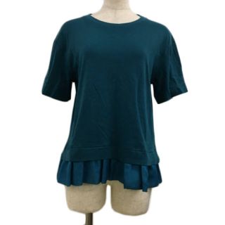 ナノユニバース(nano・universe)のナノユニバース MUVEIL WORK Tシャツ カットソー 半袖 36 緑(Tシャツ(半袖/袖なし))