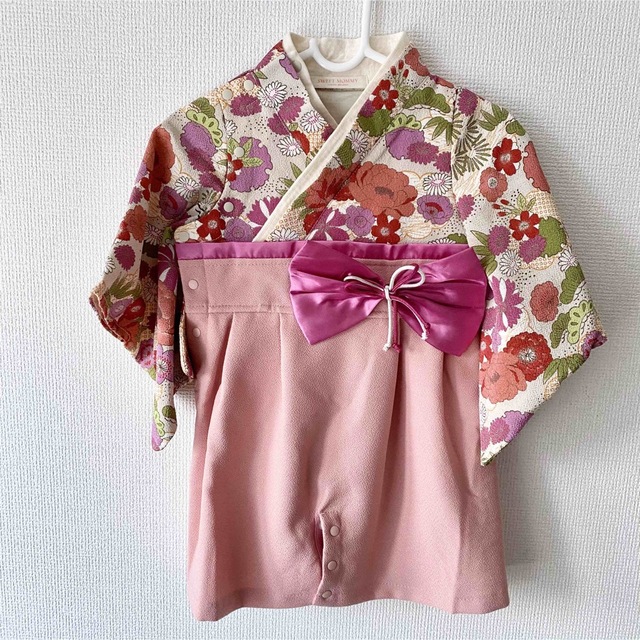 スウィートマミー　袴　ロンパース　花の舞 キッズ/ベビー/マタニティのベビー服(~85cm)(和服/着物)の商品写真