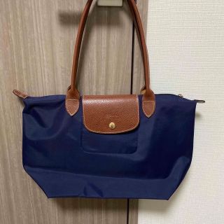 ロンシャン(LONGCHAMP)のロンシャン ショルダーバッグ  ネイビー　折りたたみ(ショルダーバッグ)