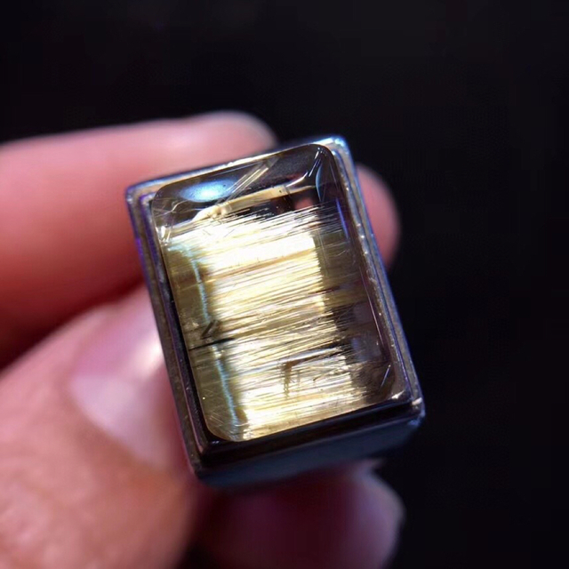 天然】タイチンクオーツ リング s925 14.3*10.3mm - リング(指輪)