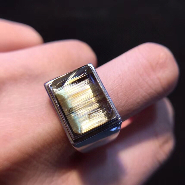 ⭐︎【天然】タイチンクオーツ リング 21.7mm | cienciahoy.org.ar