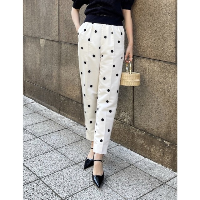 新品タグ付き ドットパンツ スラックス
