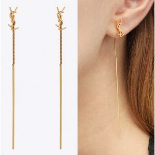 ✨美品✨サンローラン YSL スレッダー イヤリング オピウム ゴールド-