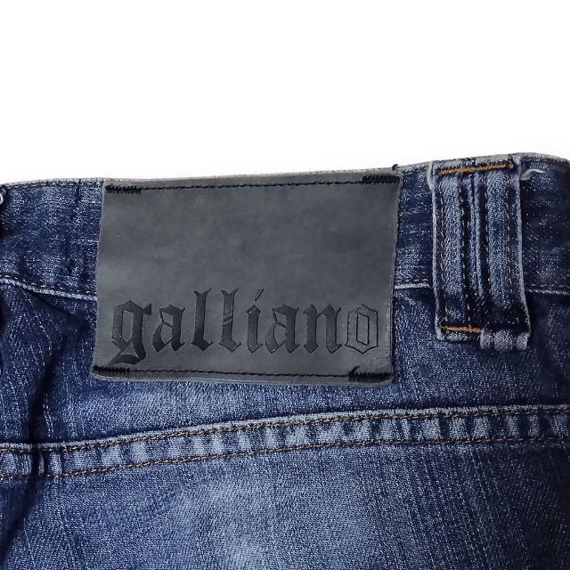 GALLIANO(ガリアーノ)のGALLIANO ガリアーノ イタリア製 プリント加工 W29 ウエスト77cm メンズのパンツ(デニム/ジーンズ)の商品写真