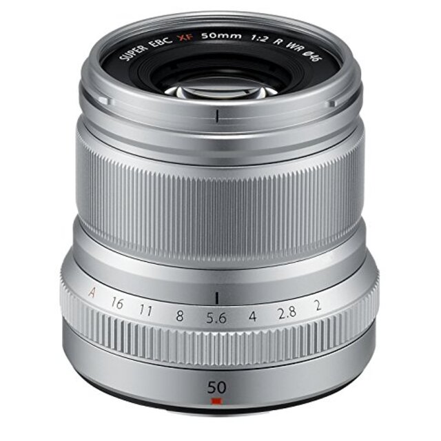 FUJIFILM X 交換レンズ フジノン 単焦点 中望遠 コンパクト 50mm F2 防塵防滴耐低温 絞りリング シルバー F XF50MMF2 R WR S