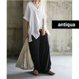 antiqua⭐完売ワイドサルエルパンツ綿麻