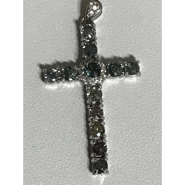 サファイア　十字架　クロス　シルバー925 トップのみ レディースのアクセサリー(ネックレス)の商品写真