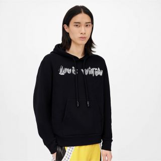 LEVI'S グラフィック ロゴ フーディー クロップパーカー グレー L