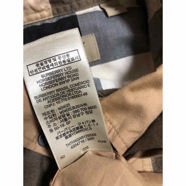 激安本物 BURBERRY 半袖 チェック シャツ バーバリー M