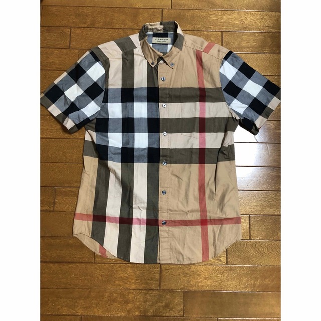 激安本物 BURBERRY 半袖 チェック シャツ バーバリー M