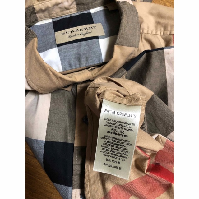 激安本物 BURBERRY 半袖 チェック シャツ バーバリー M