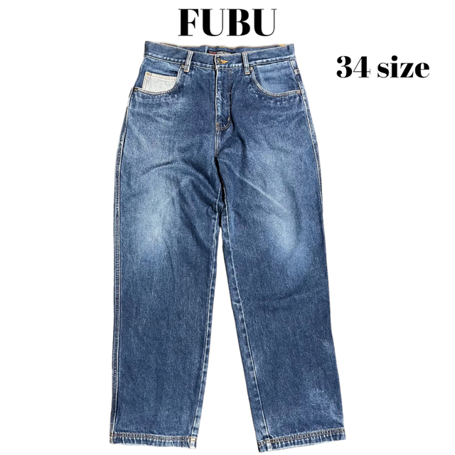 FUBU(フブ)の90s FUBU デニムパンツ ペインター バギーパンツ W34 メンズのパンツ(デニム/ジーンズ)の商品写真