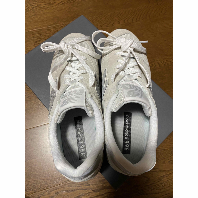 New Balance(ニューバランス)のニューバランス　CM996BT   ホワイト×グレー　ほぼ新品　24.5cm レディースの靴/シューズ(スニーカー)の商品写真