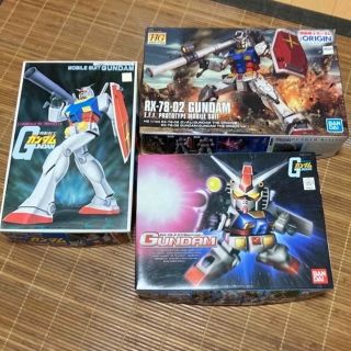 バンダイ(BANDAI)のガンプラ3種 組み立て途中+新品未開封(模型/プラモデル)