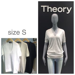 再再再..販 theory リネン白カットソー スプリング セオリー ルシェル
