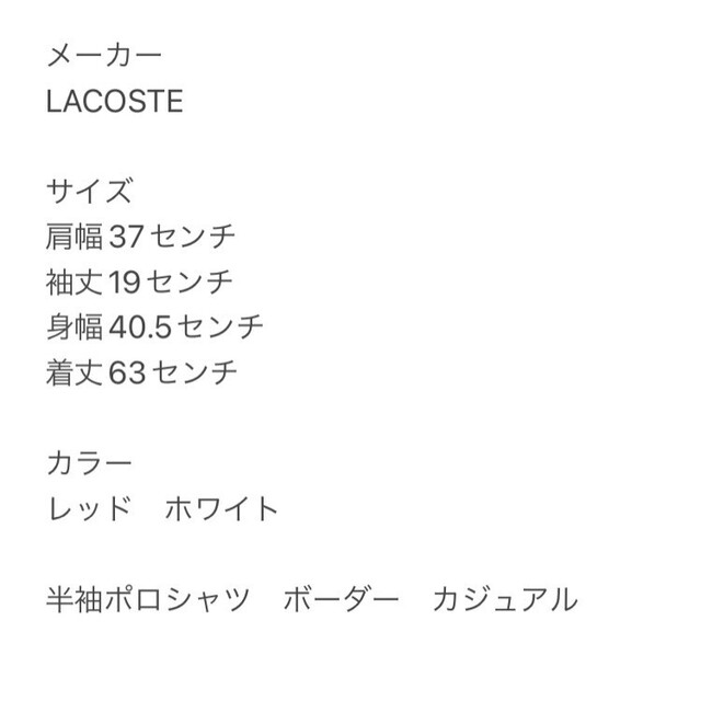 LACOSTE(ラコステ)のLACOSTE ラコステ L 半袖ポロシャツ ボーダー ゴルフウェアカジュアル メンズのトップス(ポロシャツ)の商品写真