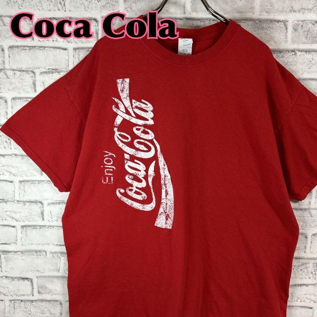 コカ・コーラ(コカコーラ)のCoca Cola コカコーラ 縦ロゴ ジュース 企業 Tシャツ 半袖 輸入品 メンズのトップス(Tシャツ/カットソー(半袖/袖なし))の商品写真