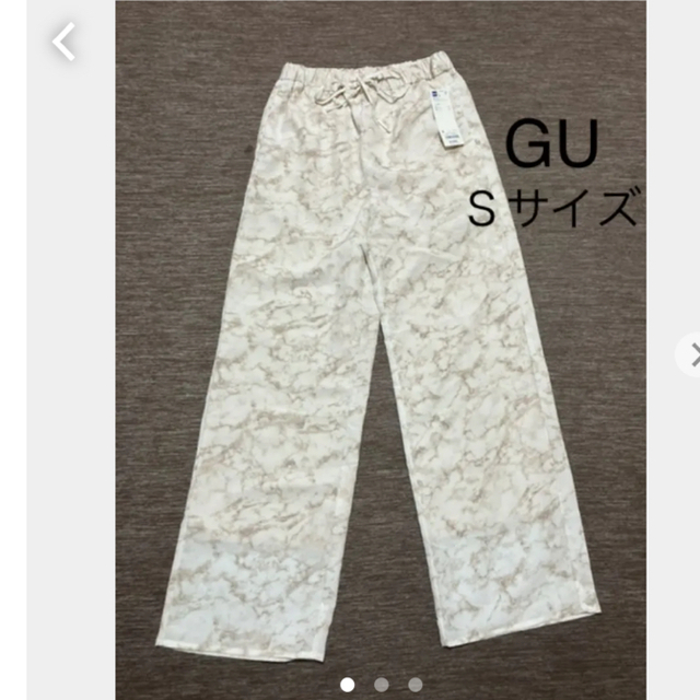 GU(ジーユー)のタグ付マーブルプリントシアーストレートパンツ　ロペピクニック.VISずき レディースのパンツ(カジュアルパンツ)の商品写真