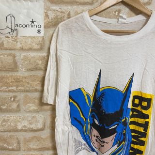 ディーシー(DC)のK68 DC バットマン acomino 古着 Tシャツ キャラクターT 白(Tシャツ/カットソー(半袖/袖なし))