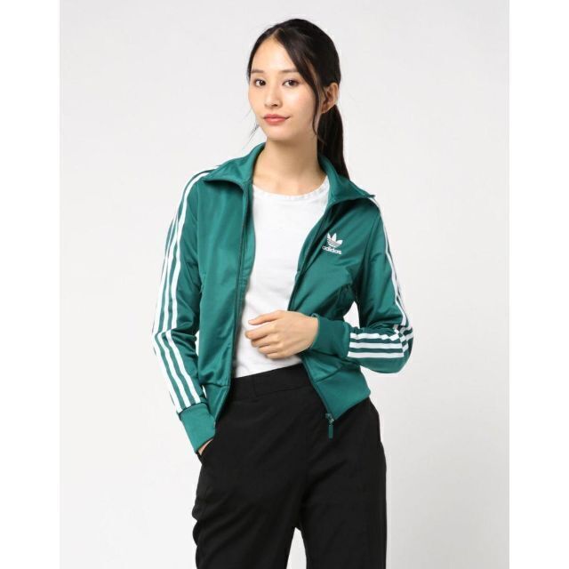 adidas(アディダス)のアディダス 緑 ファイヤーバード 女性S ジャージ トラックトップ adidas レディースのトップス(その他)の商品写真