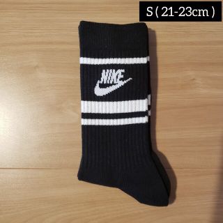 ナイキ(NIKE)の※ナイキソックス(ブラック/ホワイトロゴ)S(ソックス)