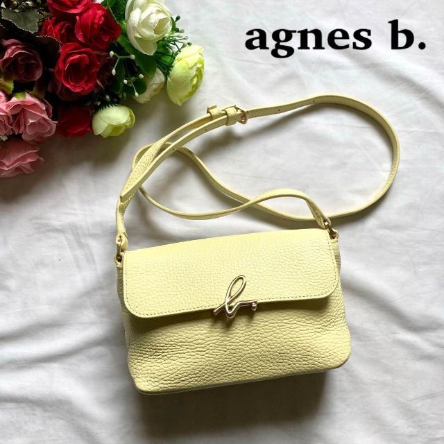 美品】高級感 アニエスベー ショルダーバッグ レモン メタルロゴ