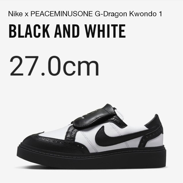 PEACEMINUSONE × Nike KWONDO1 BLACK WHITE