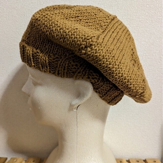 春夏用　ニットベレー帽　ハンドメイド　２枚セット(ハンチング/ベレー帽)