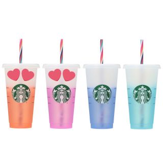 スターバックス(Starbucks)のスタバ　ミステリーカラーチェンジングリユーザブ ルコールドカップ710ml(グラス/カップ)