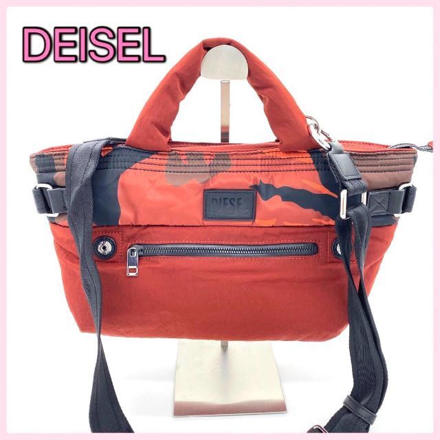 【美品】ディーゼル DIESEL ナイロン 2WAY ハンドバッグ ショルダー