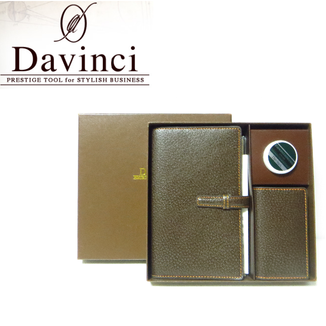 未使用品 ダ・ヴィンチ DAVINCI システム手帳 名刺入れ グランデ