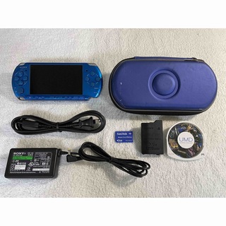 プレイステーションポータブル(PlayStation Portable)の☆良品☆　PSP-3000  バイブラントブルー(携帯用ゲーム機本体)
