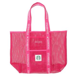 スターバックス(Starbucks)の完売！スターバックス メッシュエコバッグビビッドピンク(エコバッグ)