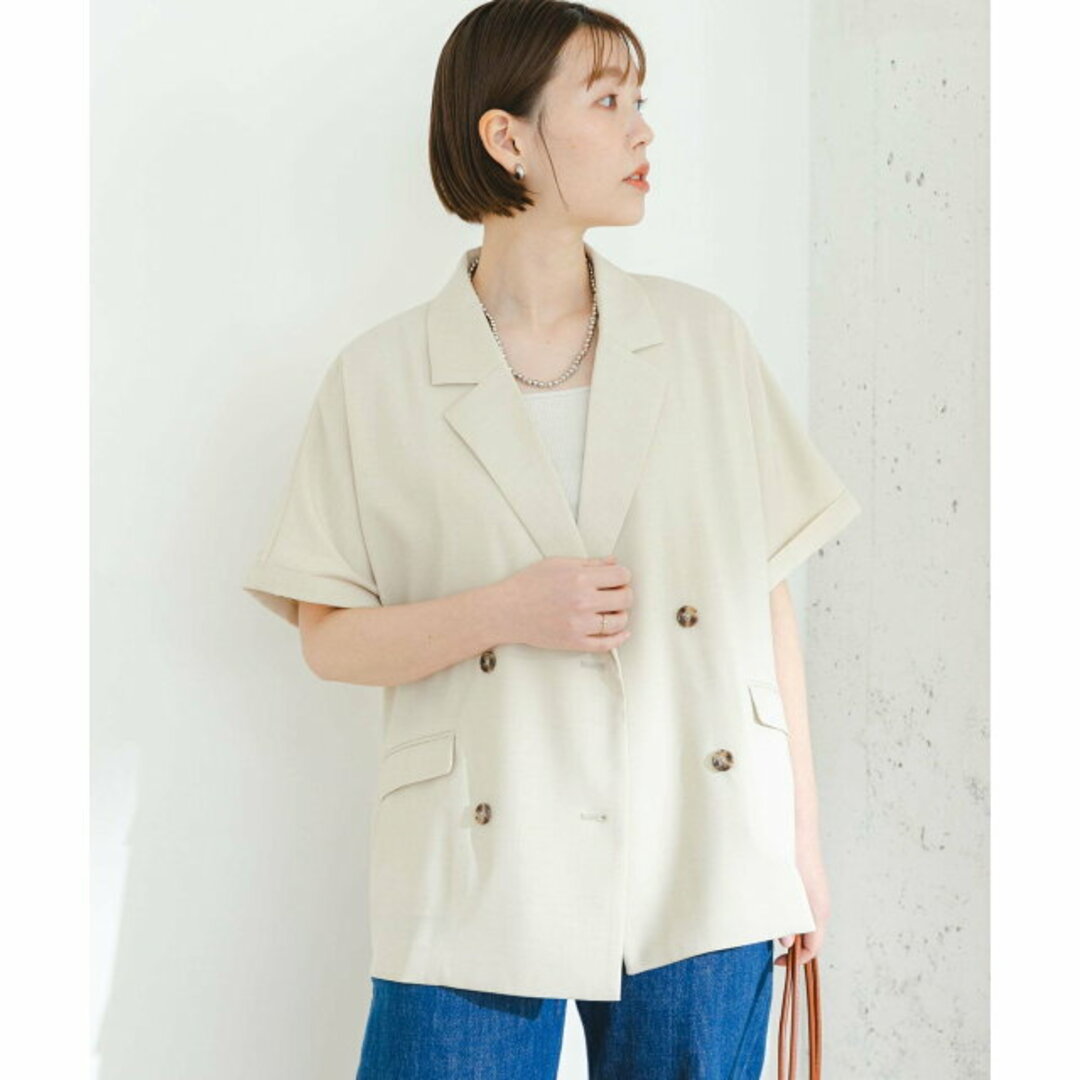 【L/BEIGE】F by ROSSO ウォッシャブルサマージャケット