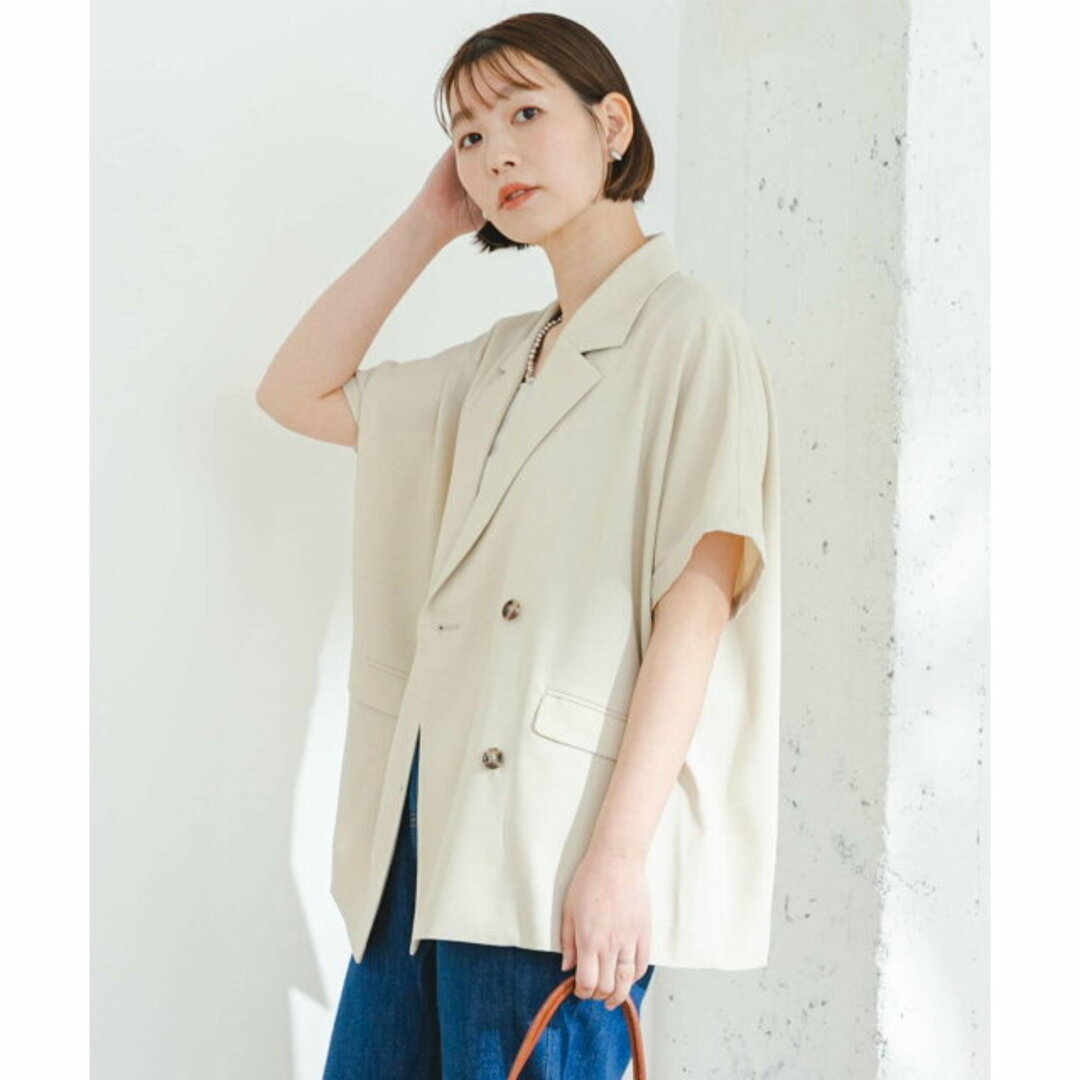 【L/BEIGE】F by ROSSO ウォッシャブルサマージャケット 3