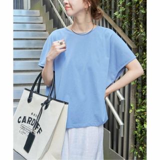 ベーセーストック(B.C STOCK)の【ブルー】バックタックフレアTシャツ(カットソー(長袖/七分))