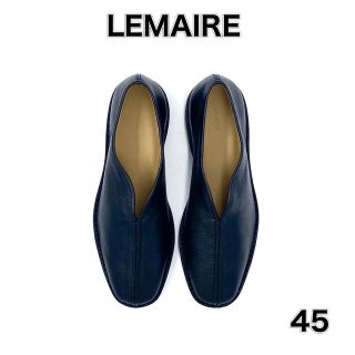 ルメール(LEMAIRE)の45 LEMAIRE ルメール  スリッポン レザー ブラック 新品未使用(スリッポン/モカシン)